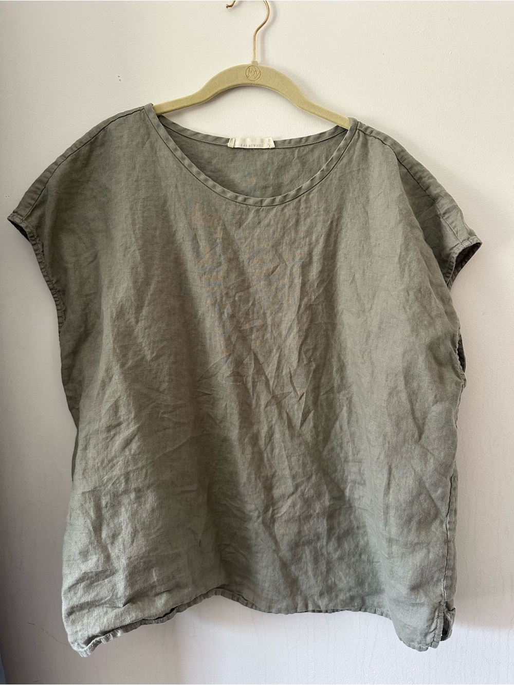 Everlane Sage Green Linen Blouse - Like New